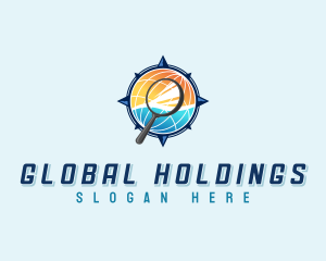 Global Compass Travel Voyage logo design