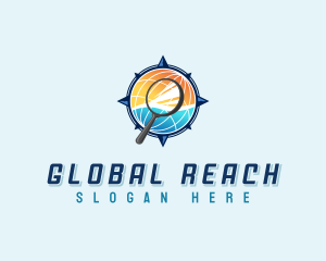 Global Compass Travel Voyage logo design