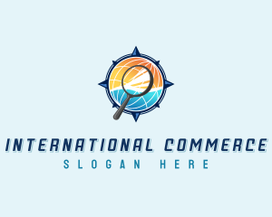 Global Compass Travel Voyage logo design