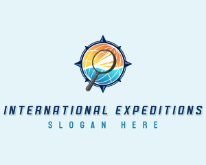 Global Compass Travel Voyage logo design