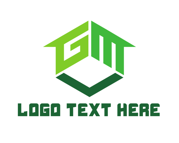 Green Hexagon logo example 2