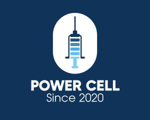 Blue Syringe Needle Battery logo
