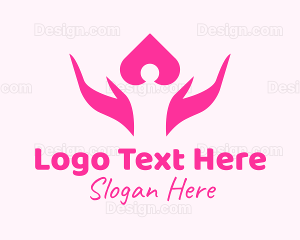 Pink Human Hands Logo