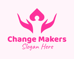 Pink Human Hands logo