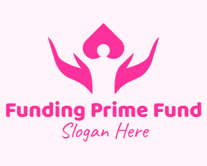 Pink Human Hands logo design