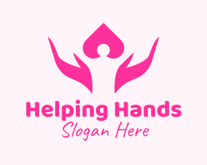 Pink Human Hands logo