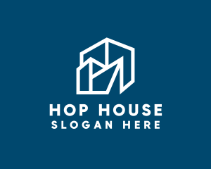 House Geometric Property logo design