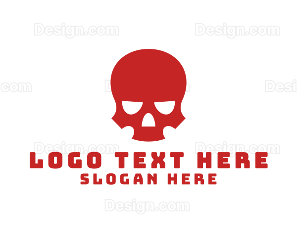 Angry Skull Head Logo