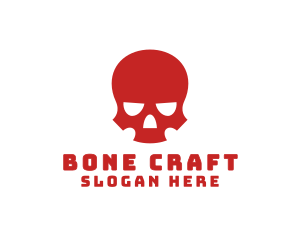 Angry Skull Head logo design