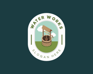 Brick Water Well logo design