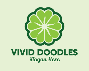 Shamrock Flower Pattern logo design