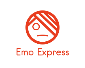 Orange Emo Face logo