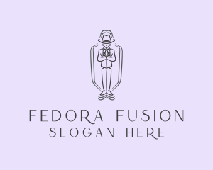 Fedora Man Suit logo design