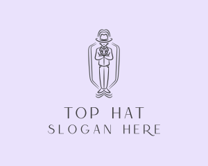 Fedora Man Suit logo design