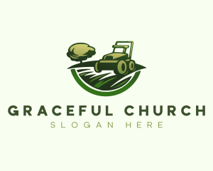 Lawn Mowing Landscape logo