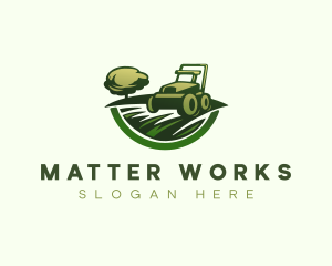 Lawn Mowing Landscape logo design