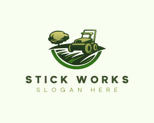 Lawn Mowing Landscape logo design