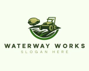 Lawn Mowing Landscape logo design