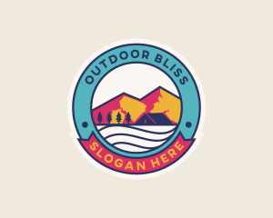 Mountain Outdoor Camping logo design