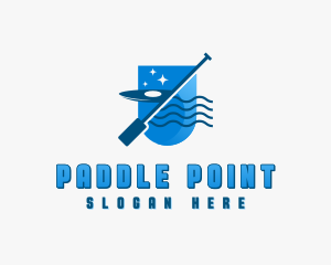 Paddleboarding Beach Watersports logo design