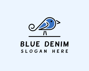 Pet Blue Jay Bird logo design