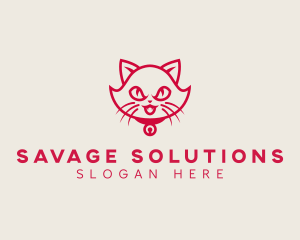 Scary Halloween Cat  logo design