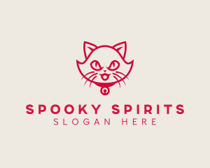 Scary Halloween Cat  logo design