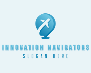 Location Plane Shipping logo design