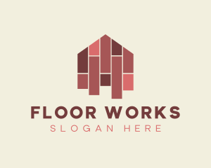 House Tiles Flooring  logo design