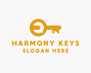 Orange Locksmith Key  logo design