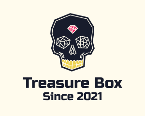 Crystal Gemstone Skull Skeleton logo