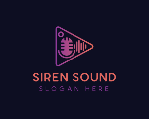 Radio Microphone Sound logo design