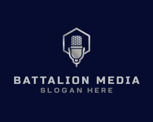 Microphone Broadcast Media logo design