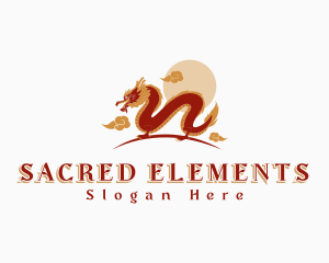Chinese Mythical Dragon logo