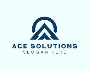 Mountain Peak Letter A logo design