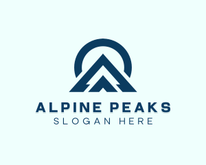 Mountain Peak Letter A logo design