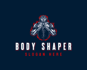 Fitness Bodybuilder Gym logo design