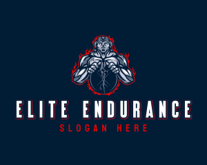 Fitness Bodybuilder Gym logo design