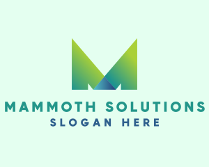 Geometric Letter M logo design