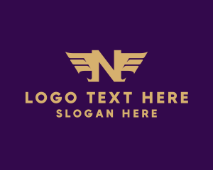 Elegant Wings Letter N logo design