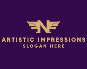 Elegant Wings Letter N logo design