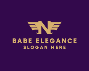 Elegant Wings Letter N logo design