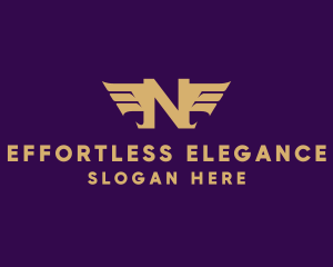 Elegant Wings Letter N logo design