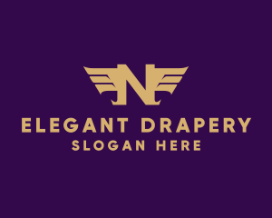 Elegant Wings Letter N logo design