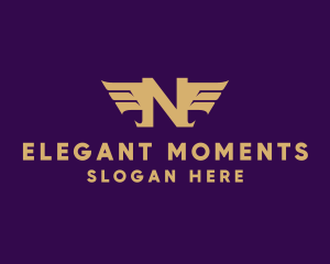 Elegant Wings Letter N logo design