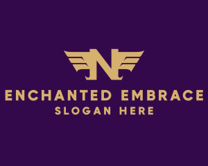 Elegant Wings Letter N logo design