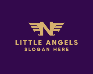 Elegant Wings Letter N logo design