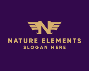 Elegant Wings Letter N logo design