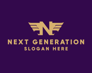 Elegant Wings Letter N logo design