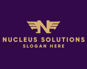 Elegant Wings Letter N logo design